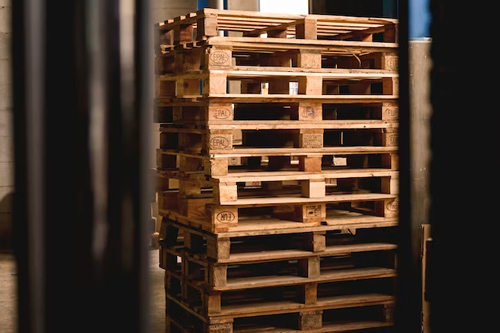 Palets apilados.